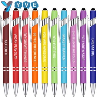 Yve ปากกาหมึกเจล สีดํา สําหรับนักเรียน 10 ชิ้น ต่อชุด