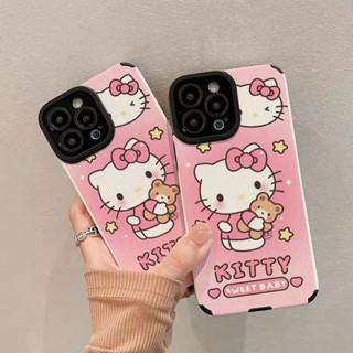 เคสโทรศัพท์มือถือ กันกระแทก ลายเฮลโลคิตตี สําหรับ ไอโฟน 11 12 13 14 X xr xsmax 6 7 7p