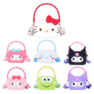 HelloKitty Sanrio Handbag กระเป๋าเด็กน่ารัก กระเป๋าซิลิโคน Kuromi กระเป๋าสะพายข้าง