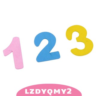 [Lzdyqmy2] ตัวเลขอาหรับไม้ หลากสี พร้อมถาดเก็บ ของเล่นตัวเลข 02-60 ชิ้น 60 ชิ้น