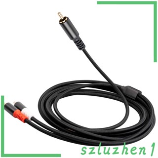 [Szluzhen1] อะแดปเตอร์แยกสายเคเบิ้ลซับวูฟเฟอร์ RCA เป็น 2RCA Y สําหรับหูฟัง 2 เมตร