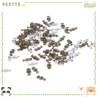 Nextth จี้ก้างปลา สเตนเลส สีเงิน สีทอง สําหรับทําเครื่องประดับ