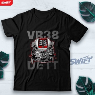 [COD][COD]เสื้อยืด พิมพ์ลายเครื่องยนต์ VR38DETT NISSAN R35 GT-R GTRS-5XLS-5XL