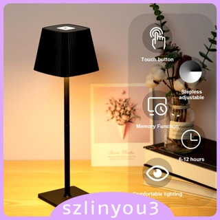 [Szlinyou3] โคมไฟตั้งโต๊ะ LED หรี่แสงได้ 3 สี ชาร์จไฟได้ สําหรับร้านอาหาร ระเบียง