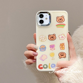 เคสโทรศัพท์มือถือแบบนิ่ม ลายการ์ตูนหมีน่ารัก สีรุ้ง สําหรับ IPhone 15 14 13 12 11 Pro Max 8 7 6 6s Plus X Xr Xs Max SE 2020