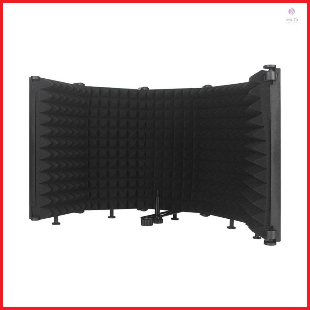 Foldable Adjustable Sound Absorbing Vocal Recording Panel Microphone Shield Wind Screen for Portable Sound-proofing