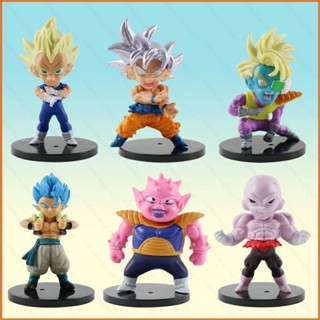 Yt3 โมเดลตุ๊กตาฟิกเกอร์ Dragon Ball Son Goku Vegeta Gogeta Jiren TY3 6 ชิ้น สําหรับเด็ก