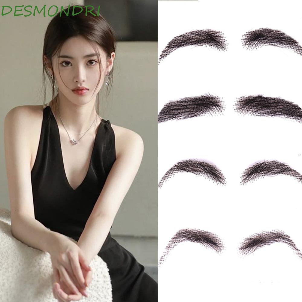 Desmondri คิ้วปลอม ขนปุย สะดวก มองไม่เห็น Brazilian Remy Hair Fancy ลูกไม้สังเคราะห์ ไนท์คลับ บาร์ ผ