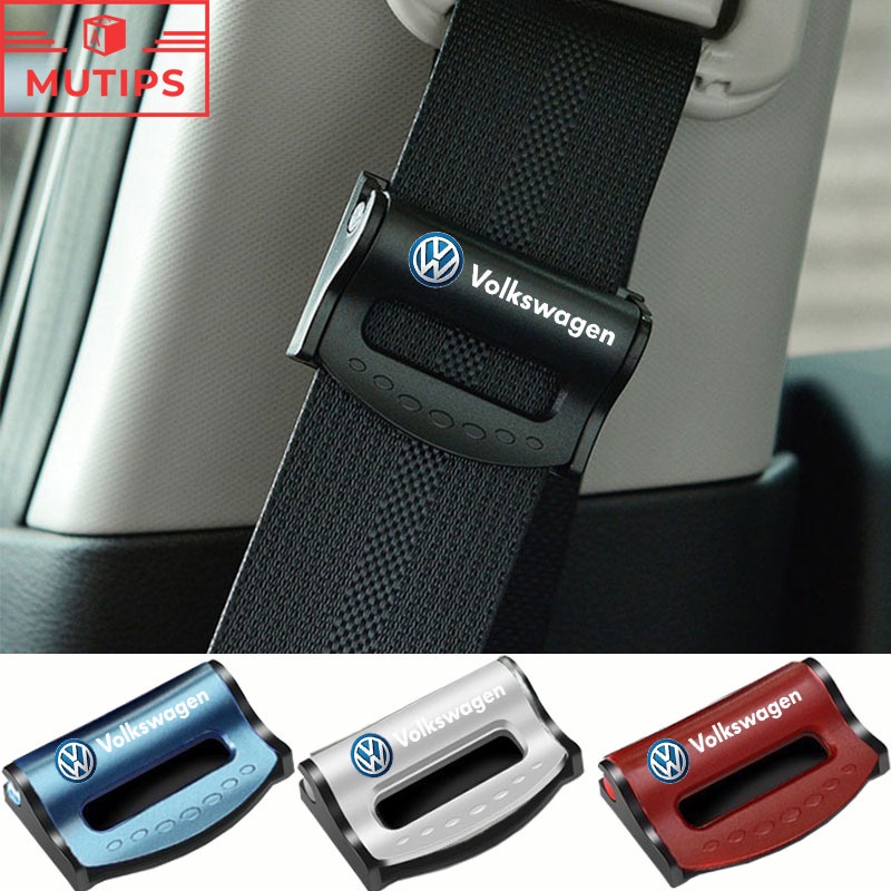 Volkswagen สําหรับรถยนต์ คลิปหนีบเข็มขัดนิรภัย ABS ตัวปรับรถ กันลื่น หัวเข็มขัดคงที่ ใส่สบาย Polo Golf mk3 mk6 Beetle Passat B5 B6 B7 CC B8 T5 mk7 Scirocco