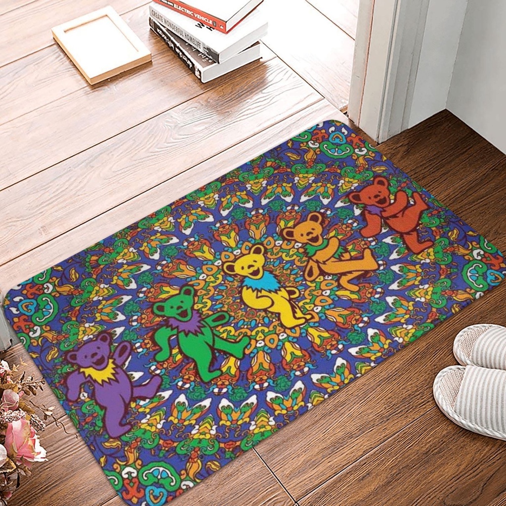 Grateful Dead พรมปูพื้นแฟชั่น กันลื่น ขนาด 40x60 ซม. สําหรับตกแต่งบ้าน ห้องครัว