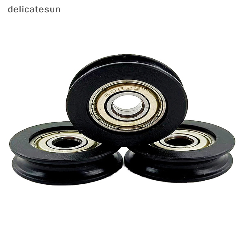 Delicatesun รอกฉีดยางไนล่อนร่องตัว U คุณภาพสูง ตลับลูกปืนแบบยืดหยุ่น ล้อลูกกลิ้งประตู และรางลูกปืนหน้าต่าง