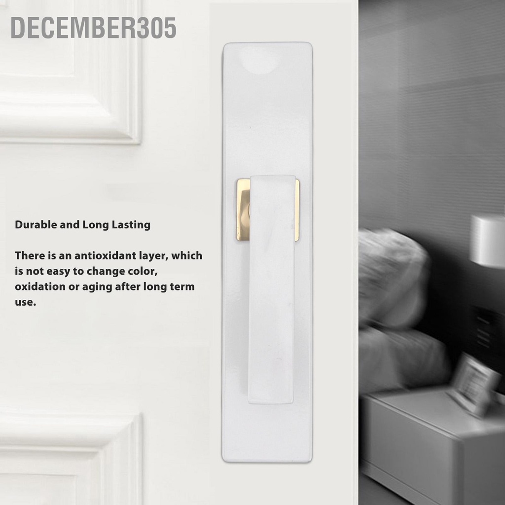 December305 คันโยกประตู Lockset ล็อคมือจับประตูชุดคันโยกประตูทางเข้าพร้อมกุญแจสำหรับห้องน้ำห้องนอนสีขาว