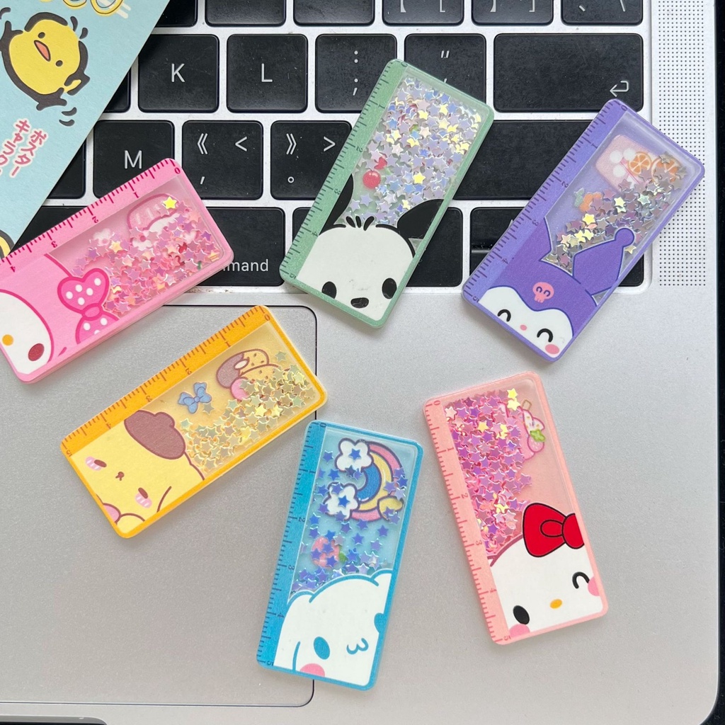 ไม้บรรทัด ประดับเลื่อม ลายการ์ตูนน่ารัก ขนาดเล็ก 5 ซม. แบบสร้างสรรค์ เครื่องเขียน สําหรับนักเรียน