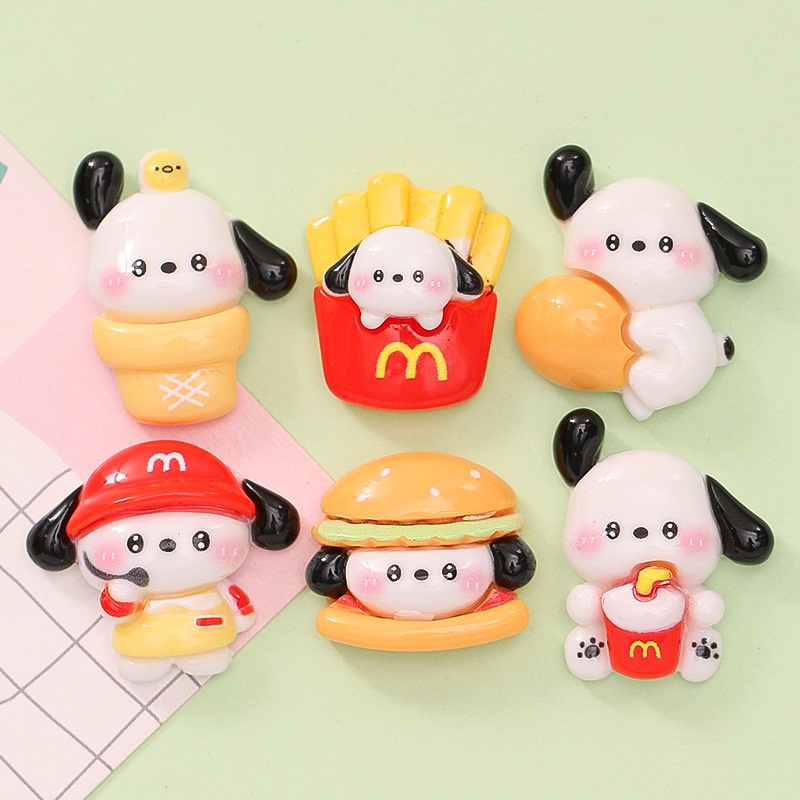 สติกเกอร์เรซิ่น ลายการ์ตูนสุนัข สีขาว แฮนด์เมด diy อุปกรณ์เสริม สําหรับตกแต่งตู้เย็น รองเท้า แฮนด์เมด