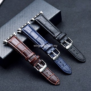 สายนาฬิกาข้อมือหนัง คุณภาพสูง สีน้ําตาล ดํา สําหรับ Apple Watches iWatch Series 9 8 7 SE 6 5 4 3 2 42 มม. 38 มม. 44 มม. 40 มม. 45 มม. 41 มม. 49 มม.
