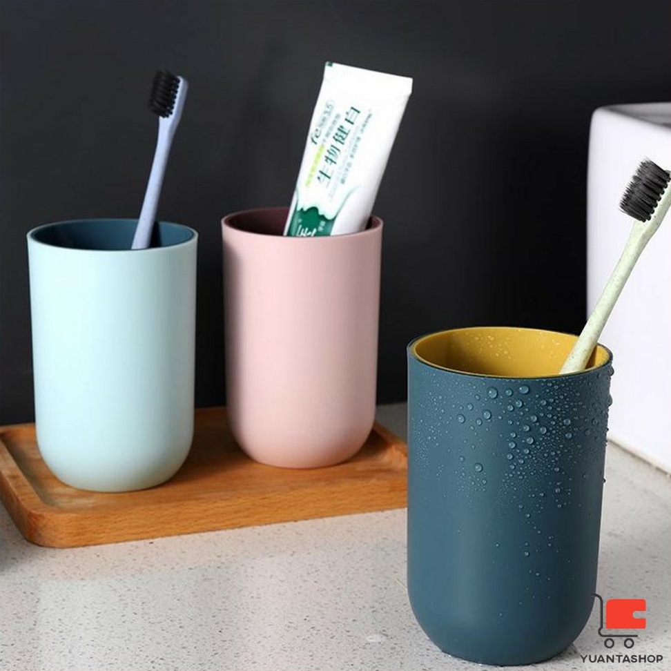 แก้วใส่แปรงสีฟัน พลาสติกแข็ง ใส่ได้ทั้งร้อนและเย็น Double Color Cups