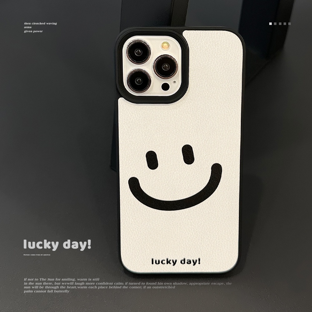 เคสโทรศัพท์มือถือซิลิโคน tpu กันกระแทก ลายหน้ายิ้ม เรียบง่าย สําหรับ apple iphone 11 12 13 14 15 pro max plus