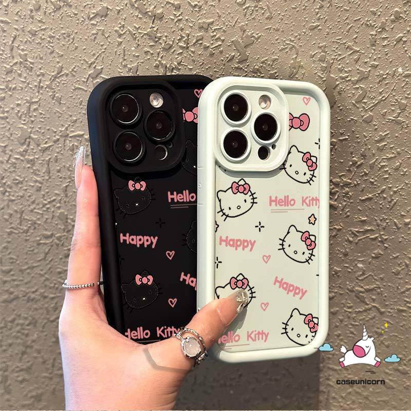 เคสโทรศัพท์มือถือ ลายการ์ตูน Doodle Hello Kitty น่ารัก สําหรับ Redmi 10C 13C 9T 12C 9A A1 9 12 10A A2 9C NFC Redmi Note 9 10s 12 11 8 10 Pro Max POCO M3 X5 C55 MI 11 12 Lite เคสโบว์ ลายคิตตี้