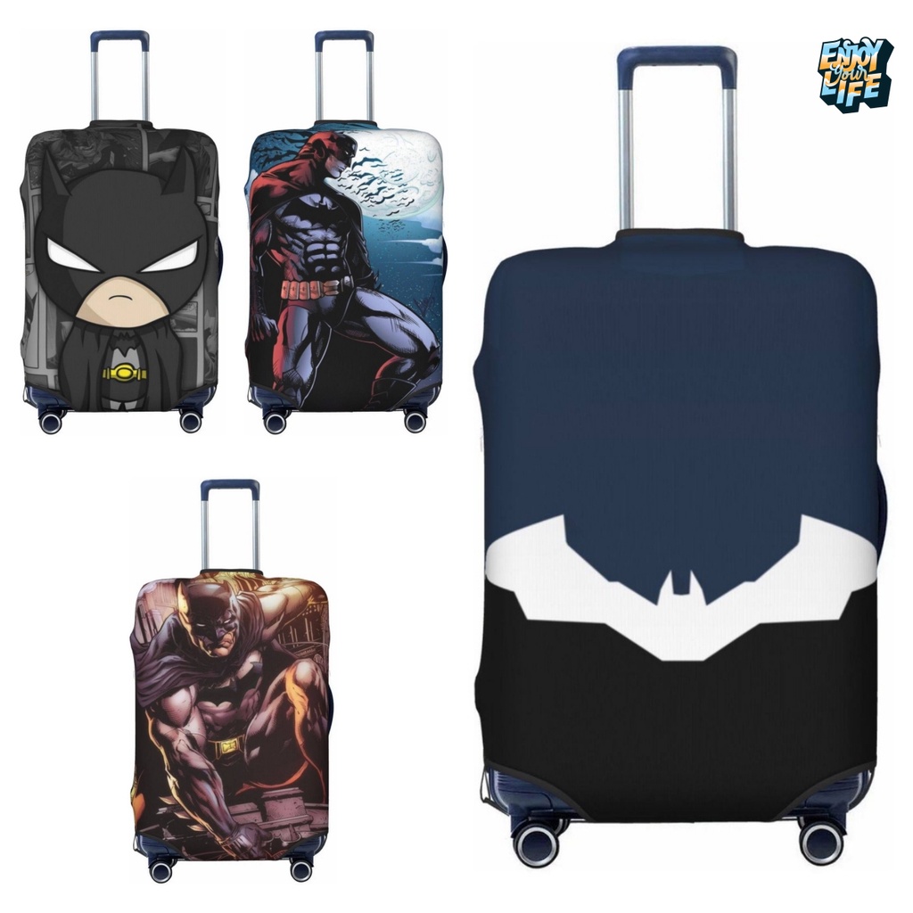 Marvel Batman Series กระเป๋าเดินทาง Spandex กระเป๋าเดินทาง Protector ล้างทําความสะอาดได้ Baggage ครอบคลุมเหมาะกับกระเป๋าเดินทาง 18-32 นิ้ว