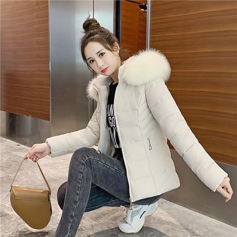 สาวนุ่งผ้าฝ้ายฤดูหนาว หมวกทรงใหญ่ทรงใหม่ ถอดเปลี่ยนเสื้อโค้ทที่ให้ความอบอุ่นได้