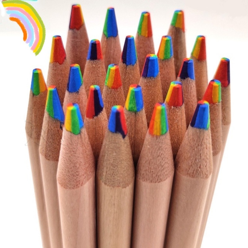 ดินสอสีไม้ ไล่โทนสี 7 สี สําหรับนักเรียน วาดภาพกราฟฟิติ DIY