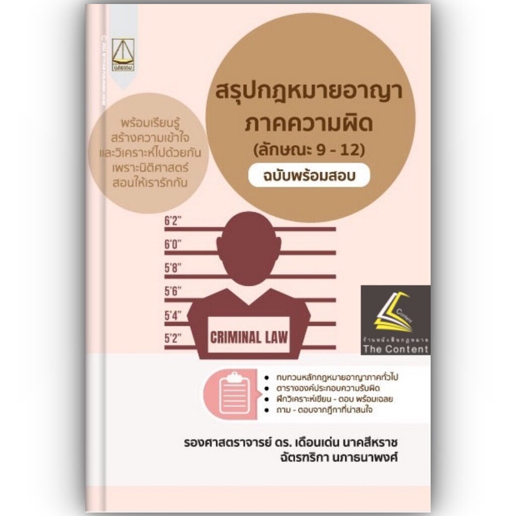 32B สรุปกฎหมายอาญาภาคความผิด(ลักษณะ 9-12)ฉบับพร้อมสอบ โดยรศ.ดร.เดือนเด่น นาคสีหราช , ฉัตรฑริกา นภาธนาพงศ์ พิมพ์ ธ.ค.65