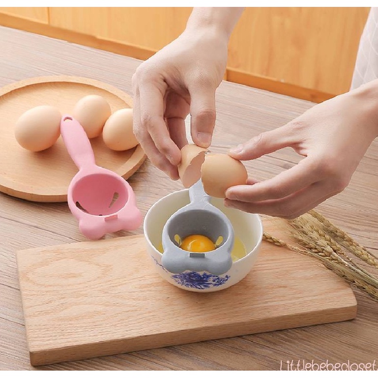 ช้อนเเยกไข่แดง-ไข่ขาว รูปทรงหมีน้อย มีด้ามจับ สามารถเเขวนได้ สะดวกสบาย