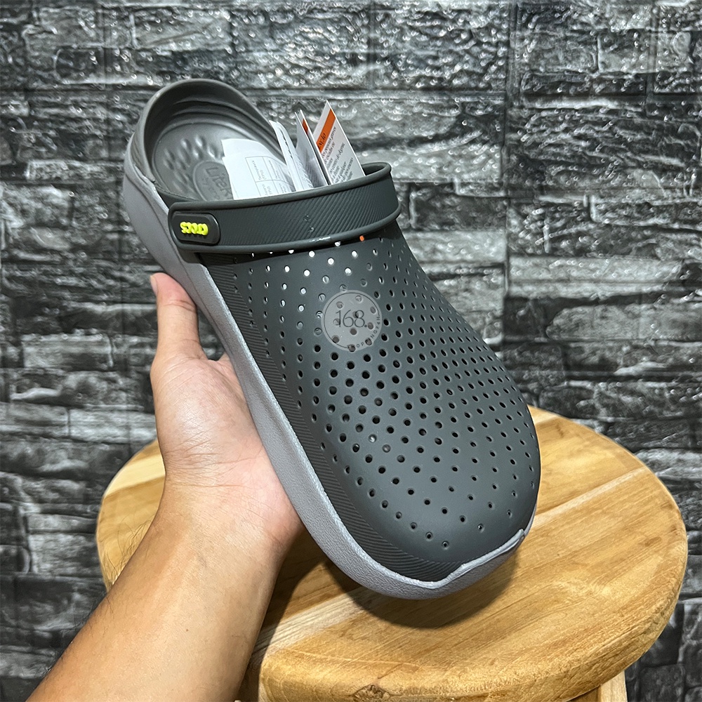 รองเท้าแตะ แบบสวม Crocs LiteRide Clog gray พร้อมส่งทันที