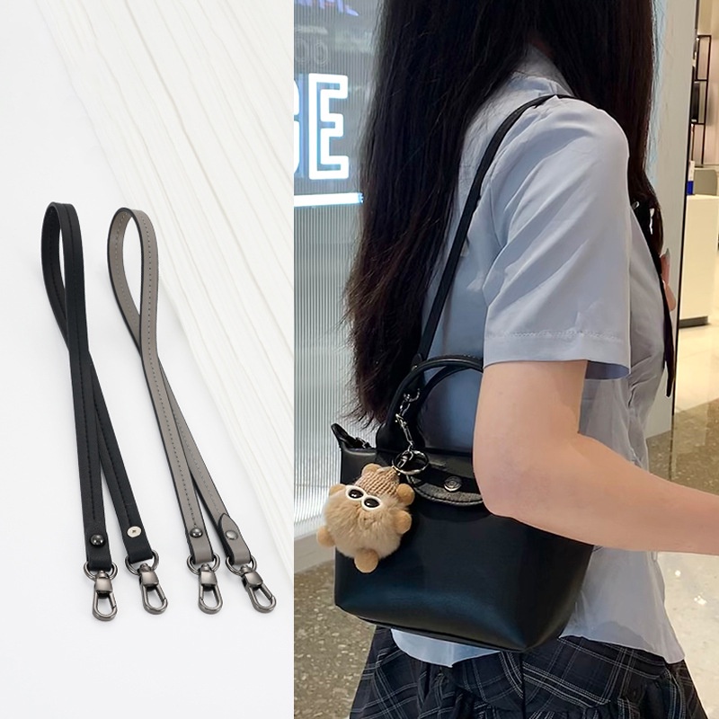 สายสะพายกระเป๋า หนังวัว แบบบาง ปรับระดับได้ อุปกรณ์เสริม สําหรับ Longchamp