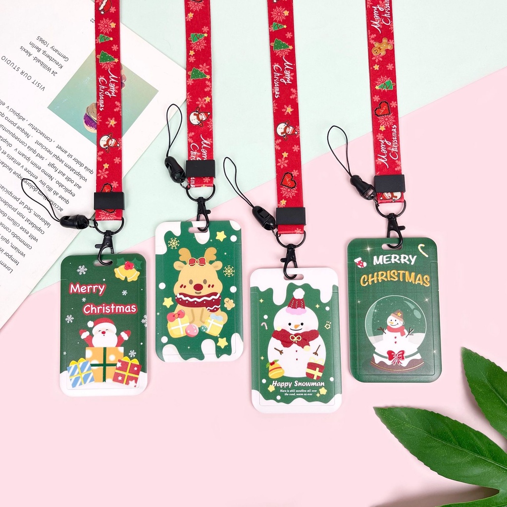 ที่ใส่บัตรประจําตัว บัตรประจําตัว ลายคริสต์มาส ป้ายชื่อคริสต์มาส / ที่ใส่การ์ด Christmas Card Holder