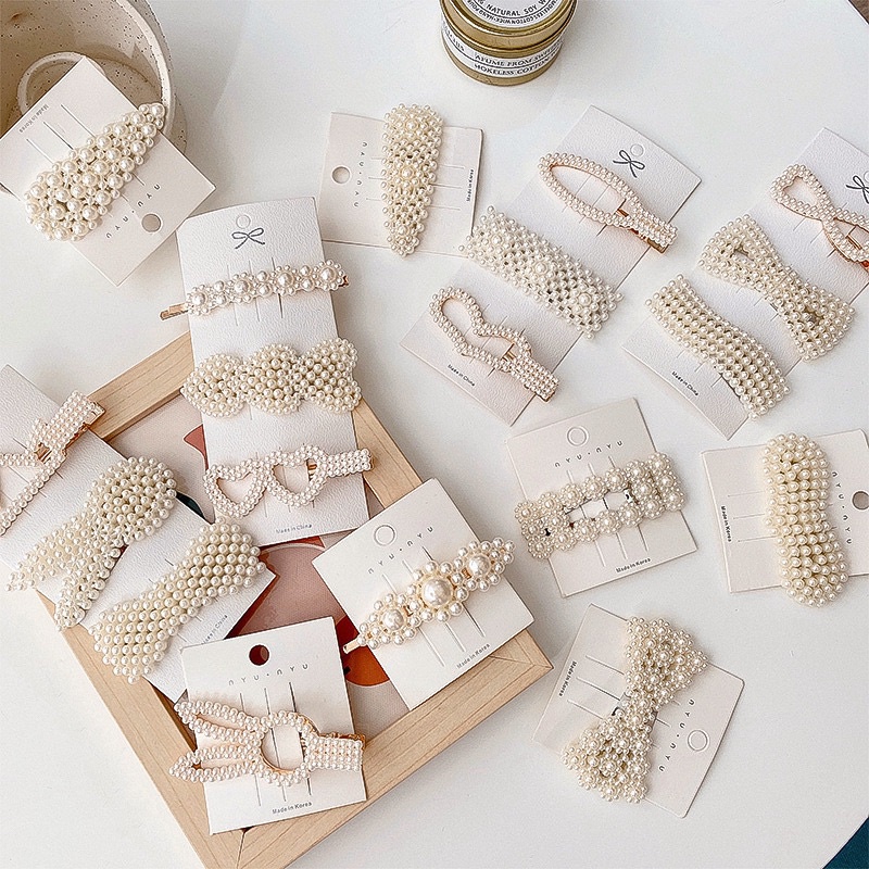 กิ๊บติดผมไข่มุก(คละลาย) ติดผมแฟชั่น เครื่องประดับผม fJJZ02