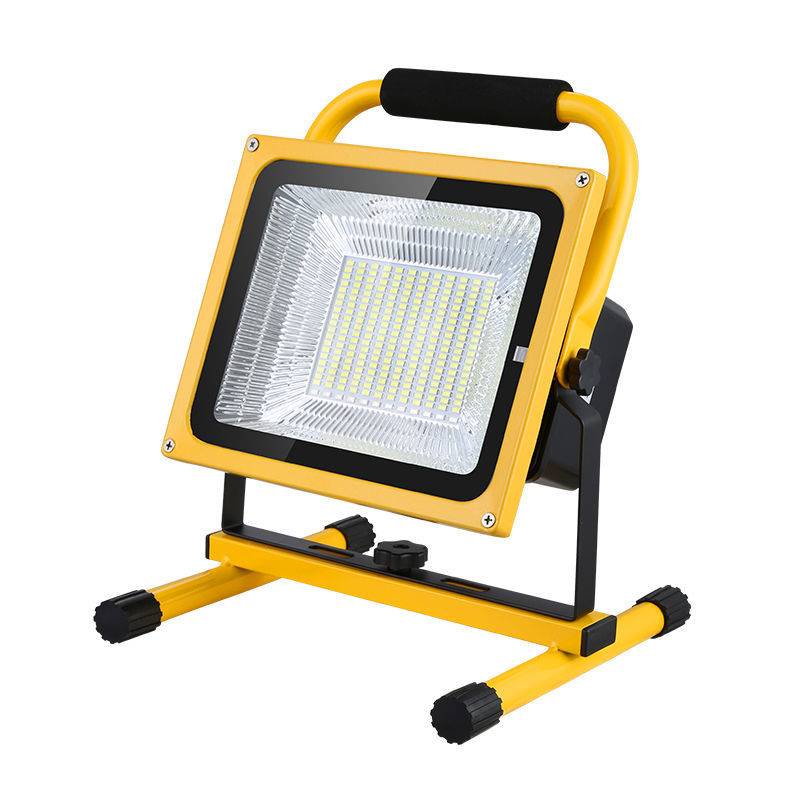 หลอดไฟสปอร์ตไลท์ LED 100W แบบพกพา มีแบตเตอรี่ในตัว – โปรปัง