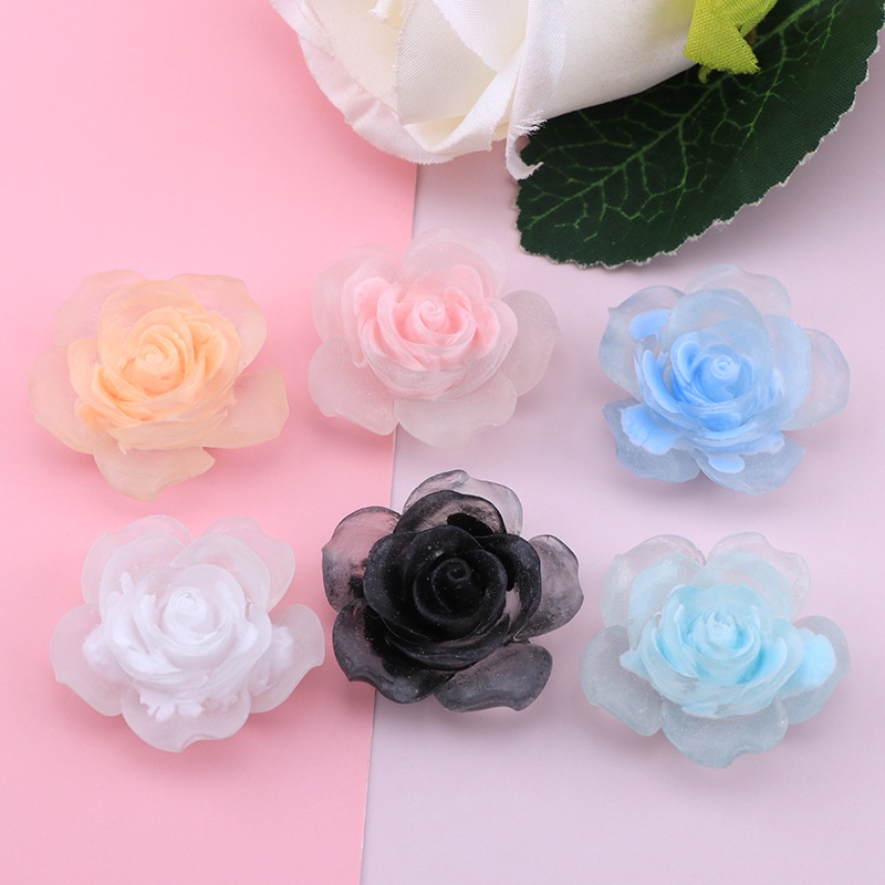 10 ชิ้น / เซต ไฟกลางคืน ดอกกุหลาบ ขนาดใหญ่ เรซิน ด้านหลังแบน DIY ครีมหมากฝรั่ง เคสโทรศัพท์ อุปกรณ์เสริม กระเป๋าเครื่องประดับ วัสดุตกแต่ง
