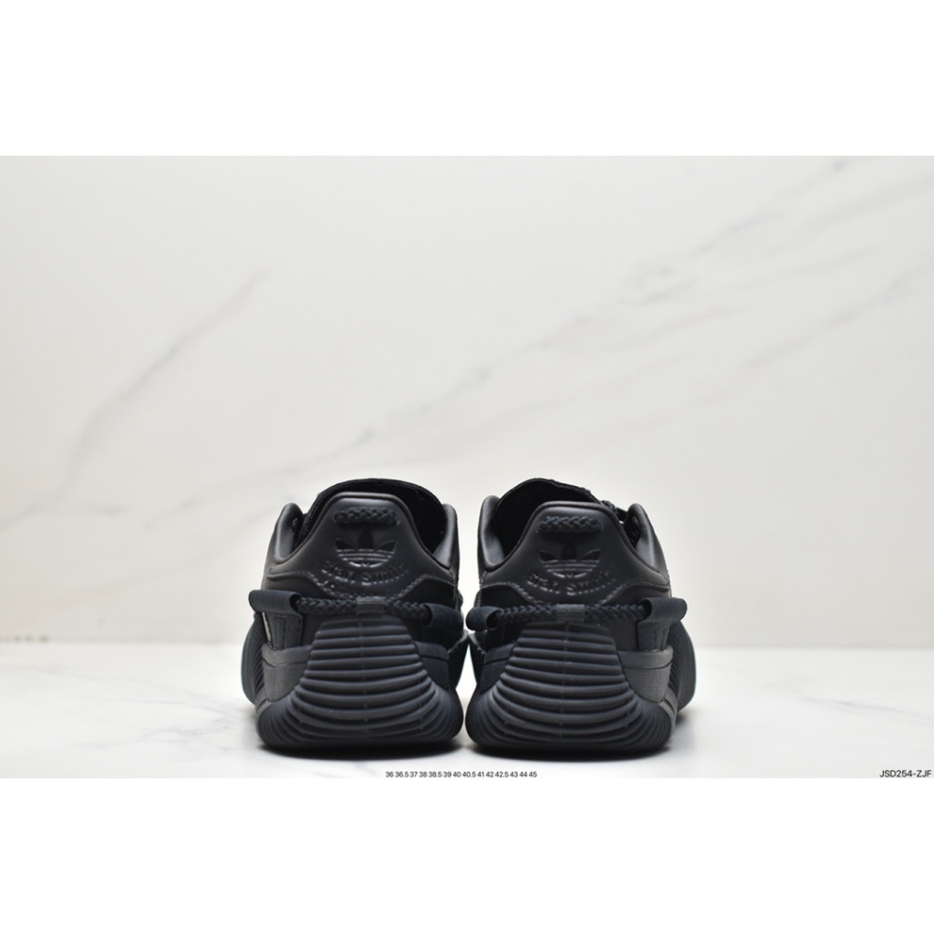EU36-45 Adidas Adifom Stan Smith BLACK  แฟชั่นวินเทจต่ำด้านบนลื่นกีฬาลำลองรองเท้าวิ่งแบนแท้100% Hot sales