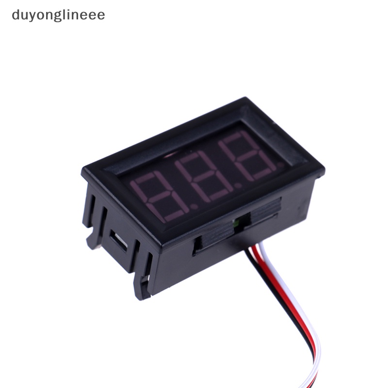 (duyonglineee) Dc 0-30V 3 สาย LED จอแสดงผลดิจิตอล แผงโวลต์มิเตอร์ แรงดันไฟฟ้า โวลต์มิเตอร์ มอเตอร์รถยนต์ ใหม่