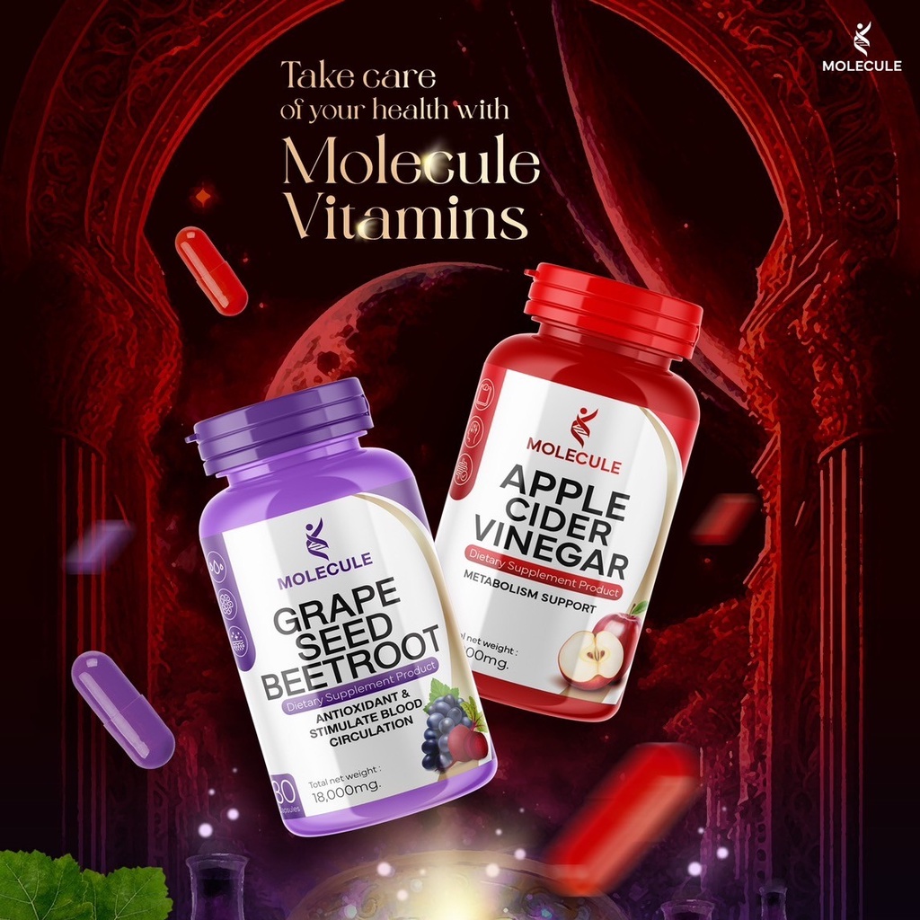 [รวมวิตตามิน 1 เเถม1 ส่งฟรี] โมเลกุลแอปเปิ้ลไซเดอร์ วีเนก้าร์ Molecule Apple Cider Vinegar & MULTI C MIX วิตามินซี
