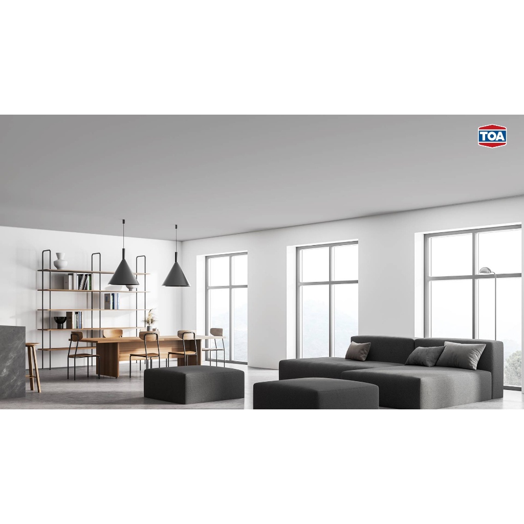 TOA โฟร์ซีซั่นส์ สำหรับทาฝ้าเพดาน ( ด้าน ) 3.7 ลิตร A7000 / A8000 สีทาฝ้า 4 Seasons สีทาเพดาน สีควันบุหรี่ สีขาว - รูปที่ 3