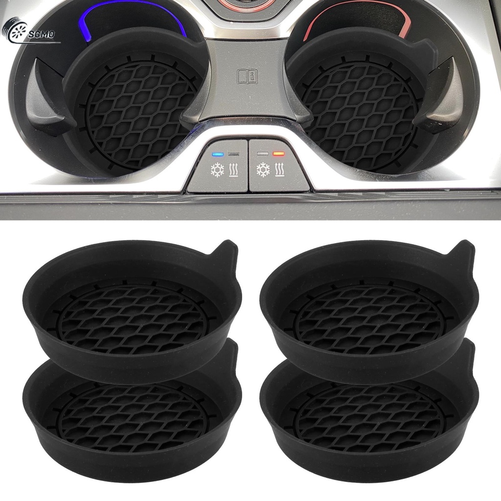 4 ชิ้นที่วางแก้วน้ําในรถซิลิโคนใส่รถถ้วย แผ่นรองจาน ลื่นทนความร้อนรถถ้วยแผ่นป้องกัน ร้านค้า4615