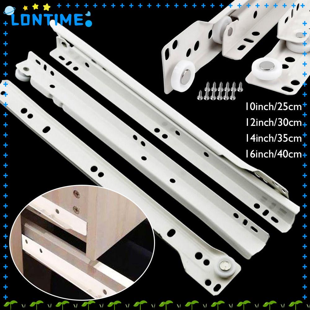 Lontime รางเลื่อนลิ้นชัก ทนทาน สําหรับเฟอร์นิเจอร์ โต๊ะคอมพิวเตอร์ 1 คู่