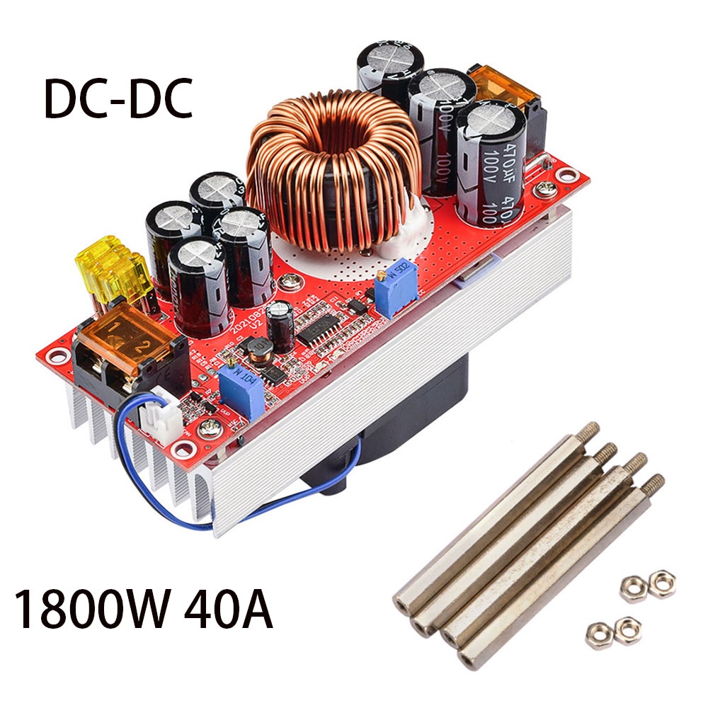 Dc-dc Boost Converter 1800W 40A Boost โมดูลเพาเวอร์อินพุตแรงดันไฟฟ้า 10V-60V แรงดันขาออก 12V-90V