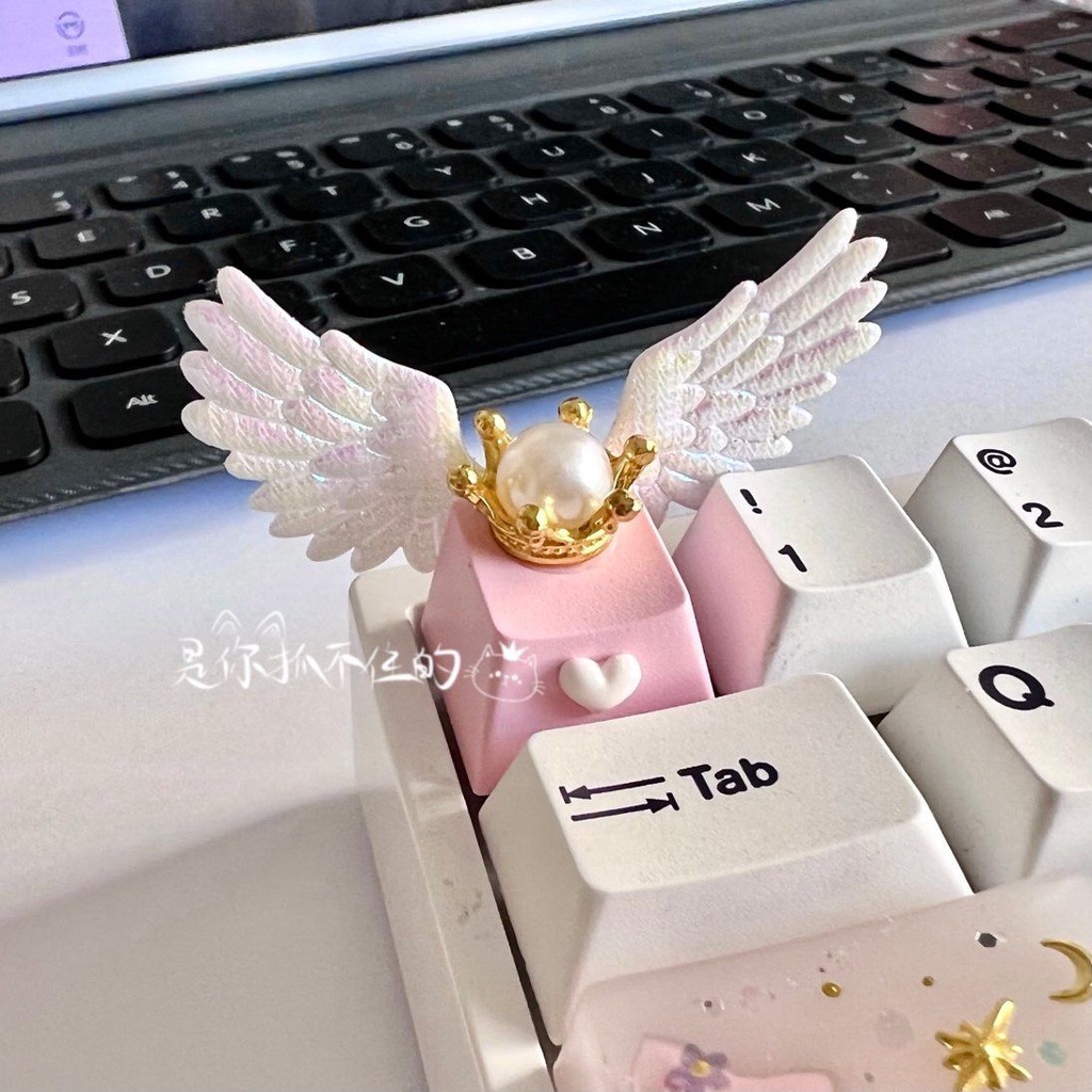 ปุ่มกดคีย์บอร์ด OEM รูปนางฟ้าปีกนางฟ้า สวยงาม