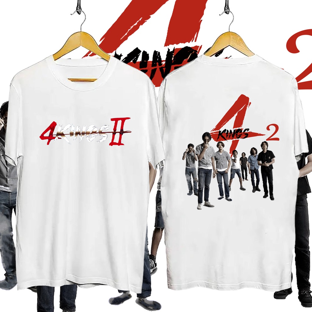 เสื้อยืดคุณภาพดี หนังออกใหม่ 4 Kings 2 เสื้อยืดเสื้อยืดแฟน 4kings อาชีวะ ยุค 90 s-5xl