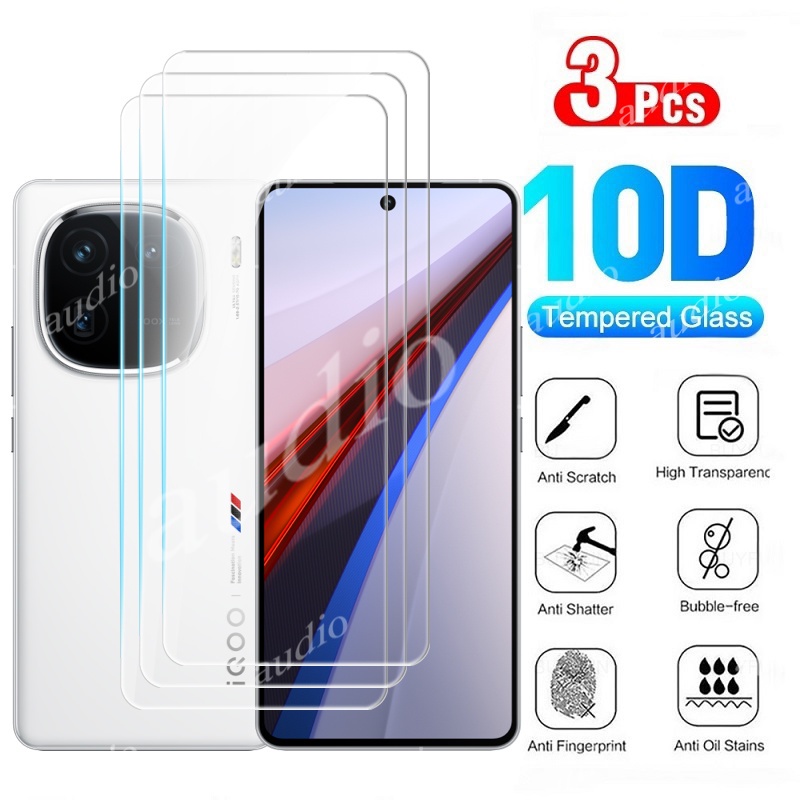 ฟิล์มกระจกนิรภัยกันรอยหน้าจอ แบบใส สําหรับ IQOO 12 5G 2023 IQOO 12 iQOO12 5G 3 ชิ้น