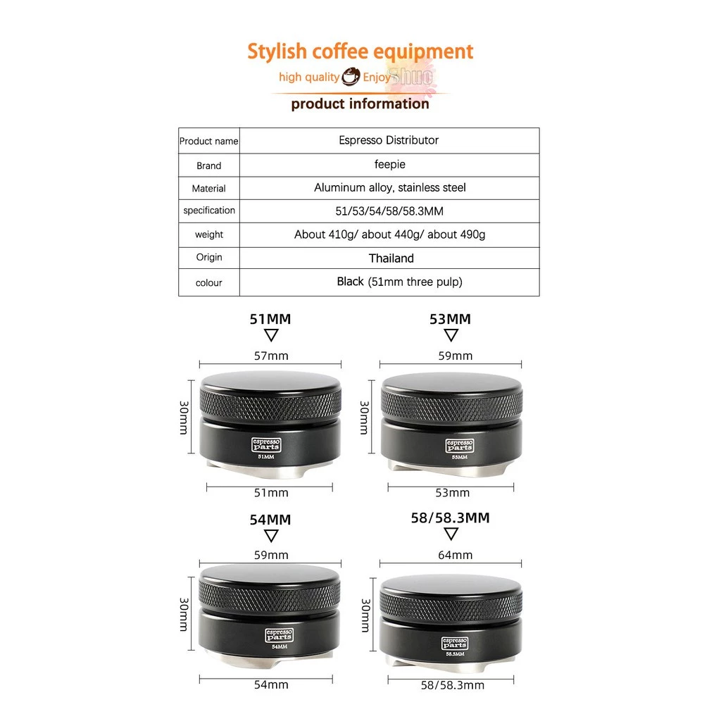 【KC】Coffee Tamper เเทมเปอร์ ที่กดกาแฟมาการอง 51/58มม ที่อัดกาแฟเครื่องชงกาแฟสด ทมเปอร์มาการอง thumbnail 7