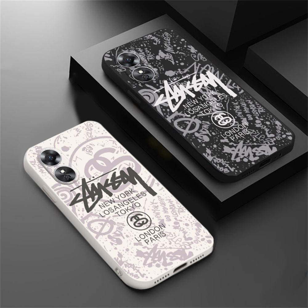 เคสโทรศัพท์มือถือ พิมพ์ลายตัวอักษร สําหรับ OPPO A18 A38 A78 A58 A17 A57 A77S Reno 8T A16 A54S A15S A5S A7 A12 A53 A16K A31 A9 A5 A3S A92 A55 A74 A95 A94 Reno8T