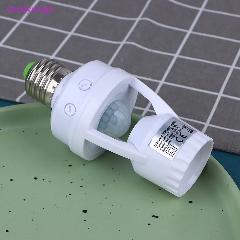 Vhdd ซ็อกเก็ตแปลง AC100-240V E27 พร้อมเซนเซอร์จับการเคลื่อนไหว PIR LED 1 ชิ้น