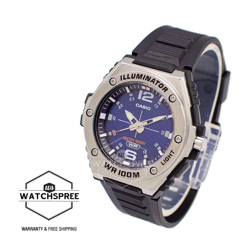 Casio Analog Black Resin Band Watch MWA100H-2A MWA-100H-2A