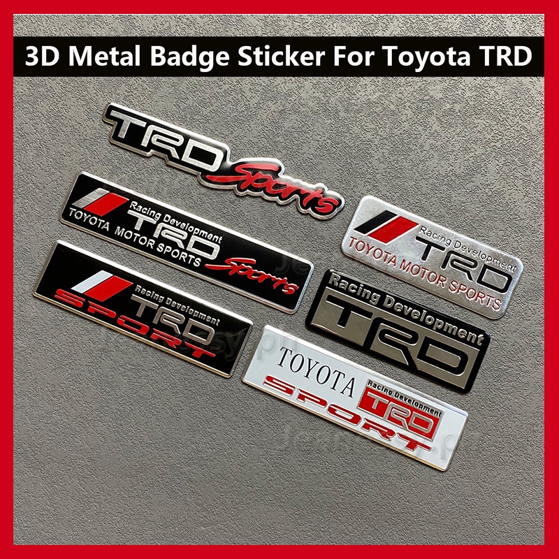 *พร้อมส่ง* สติกเกอร์โลโก้ TRD SPORTS โลหะ 3D สําหรับติดตกแต่งรถยนต์