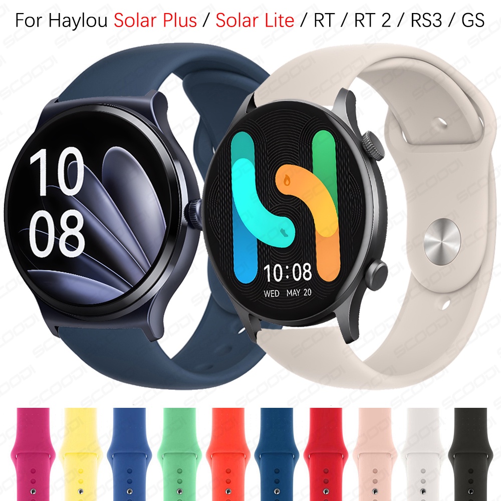 สายนาฬิกาข้อมือซิลิโคน สําหรับ Haylou Solar Plus Solar Lite RT RT2 RS3 GS Smartwatch LS05S LS10 LS16