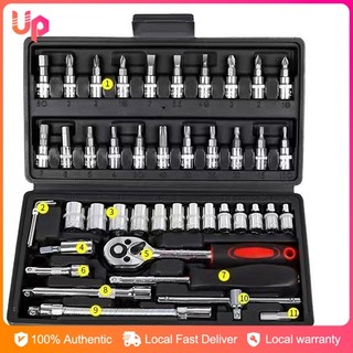 46pcs/set Tool Box Car Motorcycle Repair Set Hand Tools Home Service motor DIY Kit